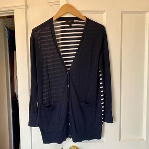 J. Crew Light Weight Striped Cardigan